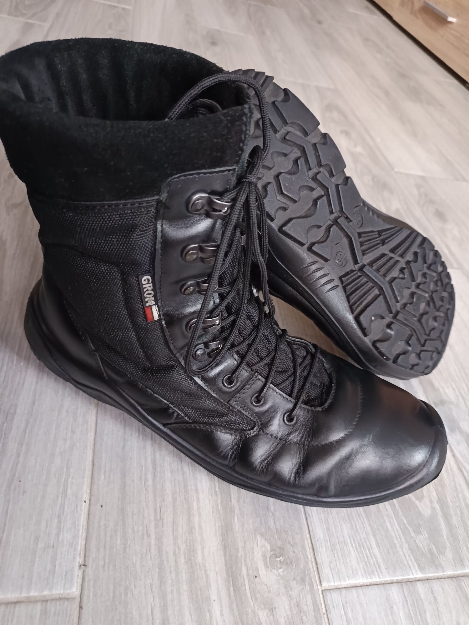 Buty skórzane militarne GROM trapery rozmiar 48 Taniej