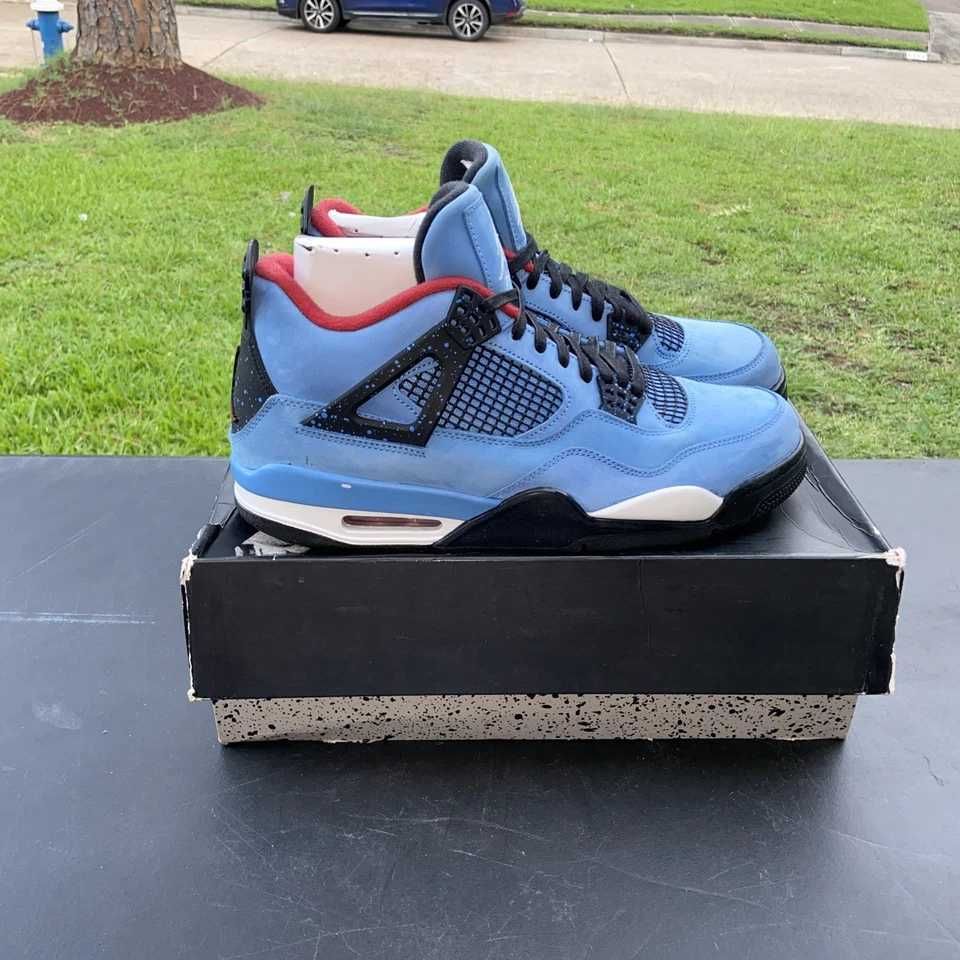 Nowość*NowyJordan4NikeAir4 NiebieskiUnisexTrampki 43