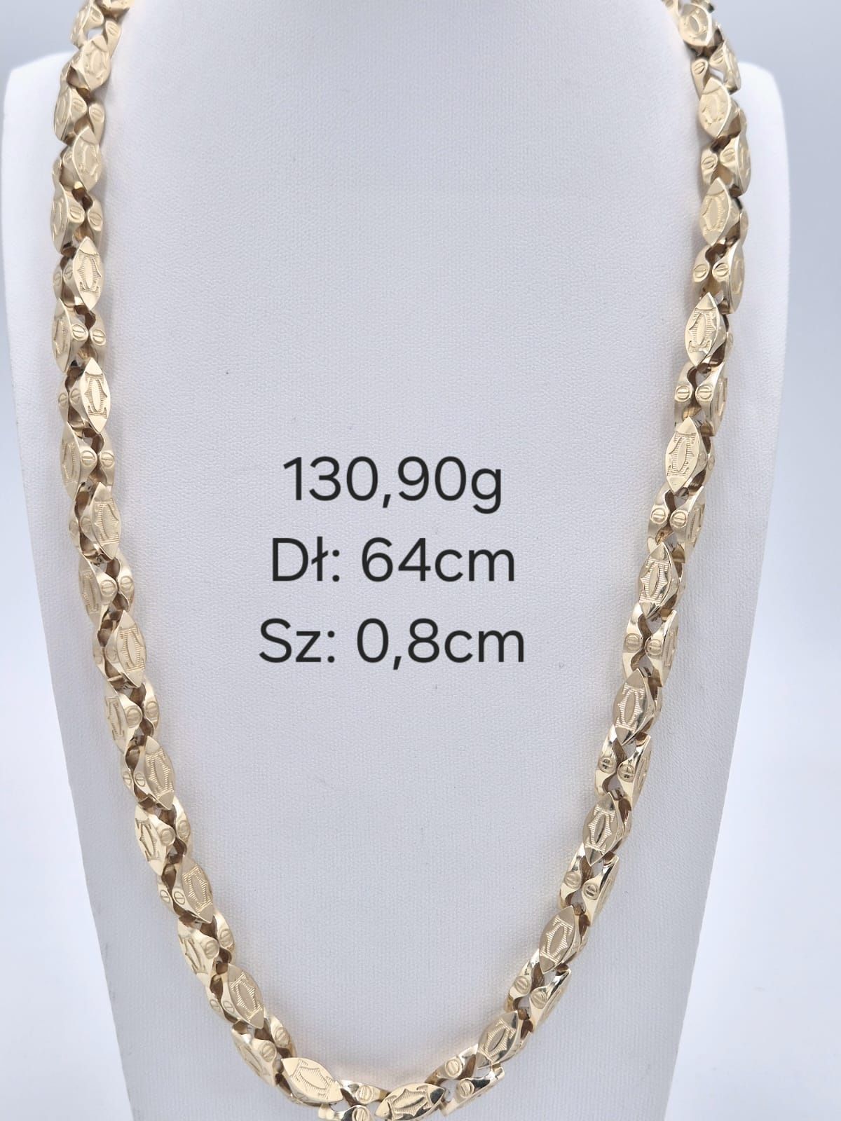 Złoty łańcuszek cartier 585 14k NOWY