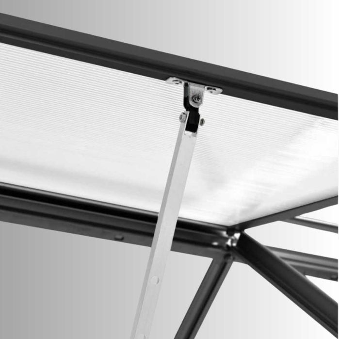 Estufa Alumínio 9,3 m² Antracite e Transparente - Entrega grátis