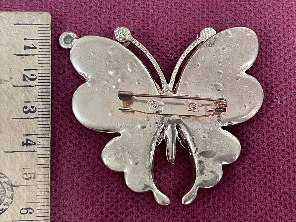Motyl Stara Duża Broszka Biżuteria z Prl