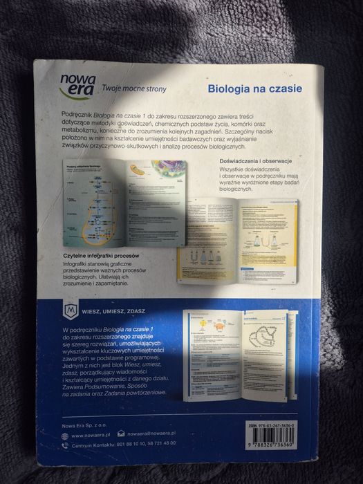 Biologia na czasie 1 zakres rozszerzony Nowa era