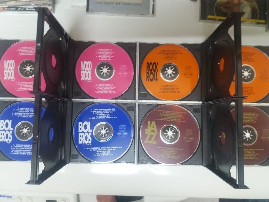 Cd's duplos selecção melhores temas Bolero, Jazz, Woodstock, Rock