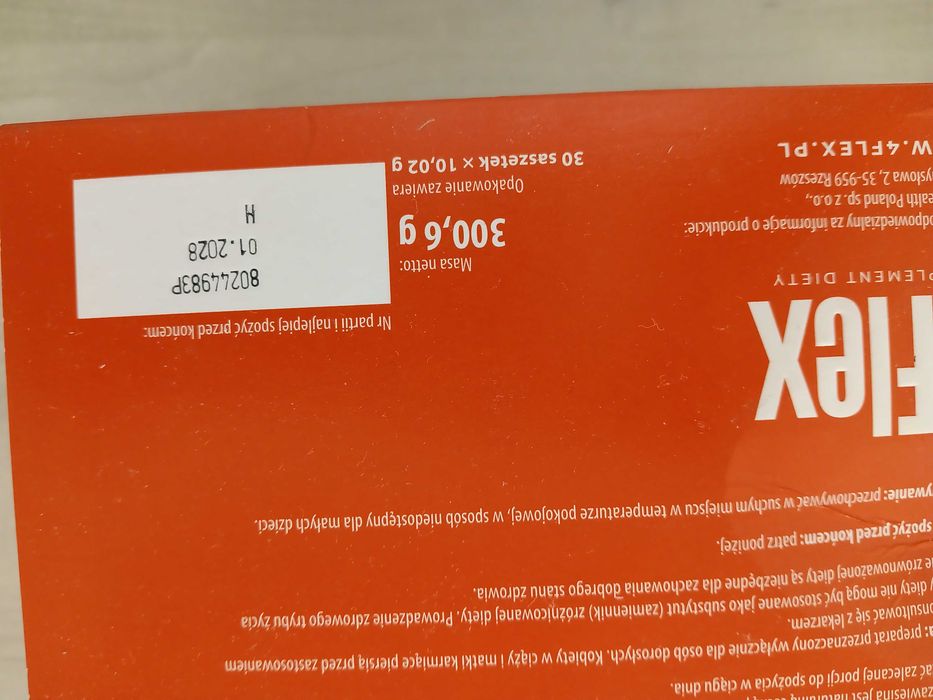 4FLEX 30 saszetek kolagen i witamina C zdrowe stawy i kości