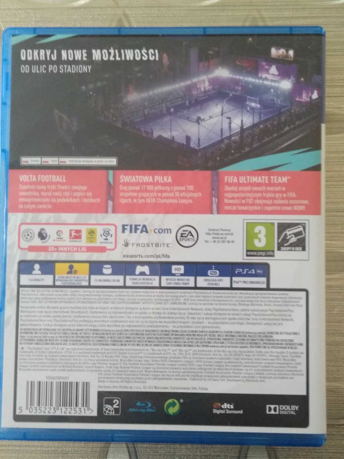 Sprzedam grę Fifa 20 na konsole PS4