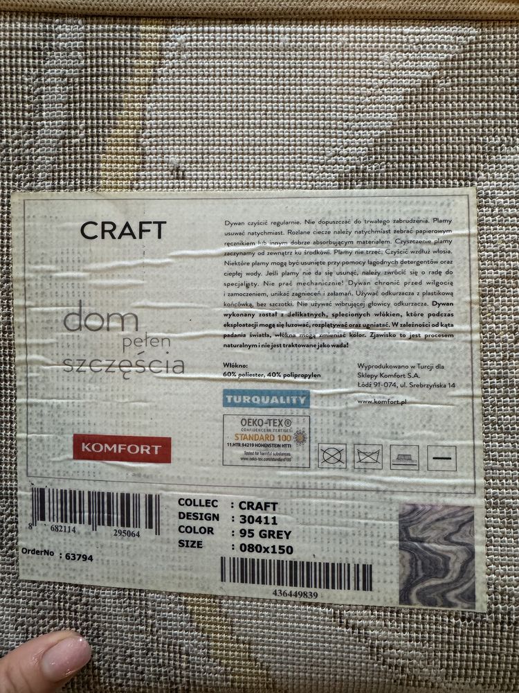 Dywan 80x150 cm marmurkowy Komfort