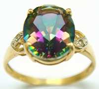 Złoto Topaz Royal Diamenty pierścionek