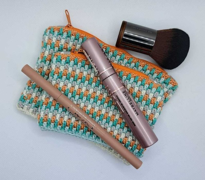 Zestaw miętowy/ Szydełkowa kosmetyczka / Etui / Rękodzieło