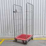 Rollkontener (rollcage, rollbox) wózek siatkowy transportowy czerwony