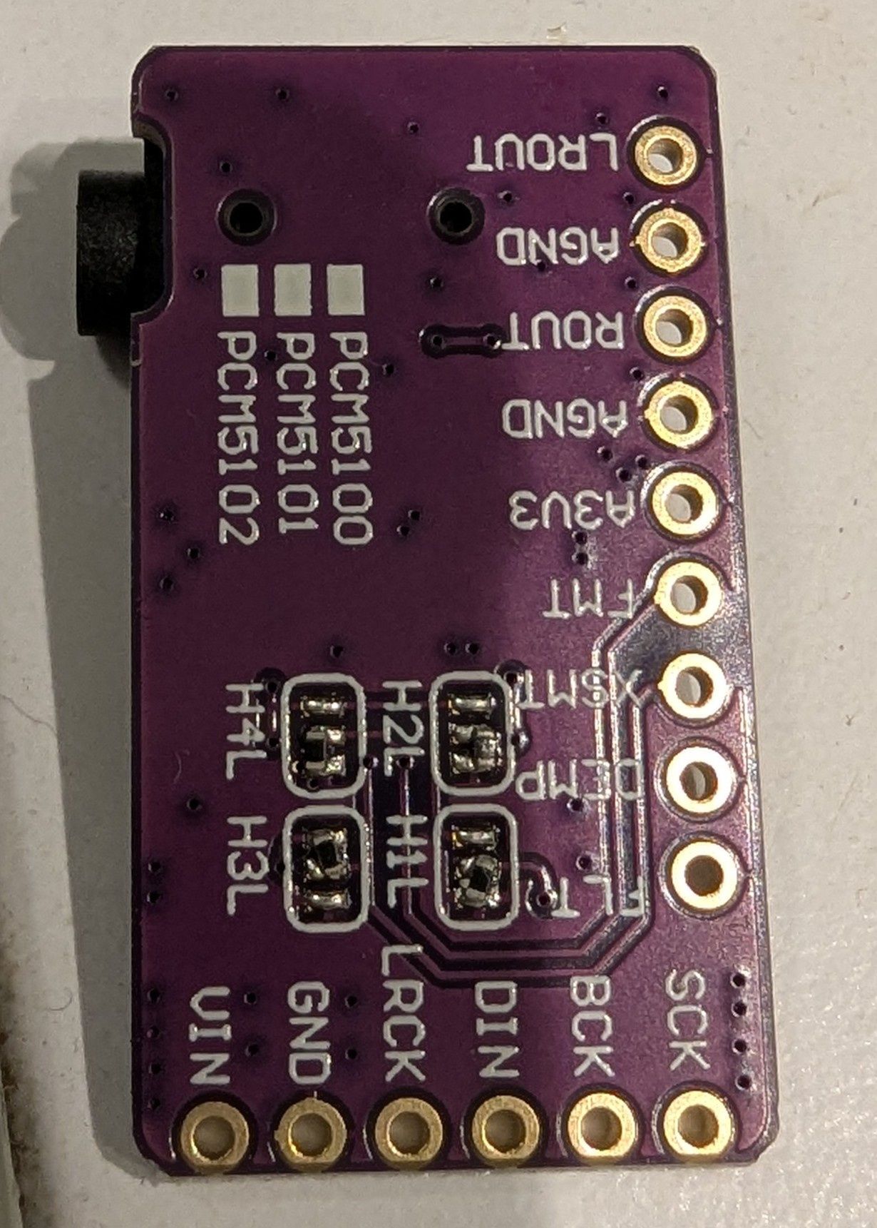Interfejs konwerter DAC I2S PCM5102 arduino