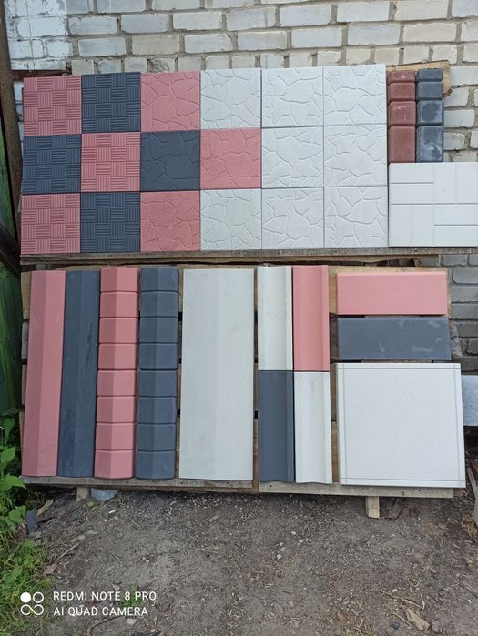 Тротуарна плитка, поребрик , борддюр , відливи,