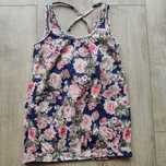 Bluzka kwiatki River Island 38 40 granatowa top koszulka ciążowa