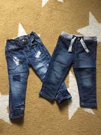 2pak jeansów dziecięcych r. 86