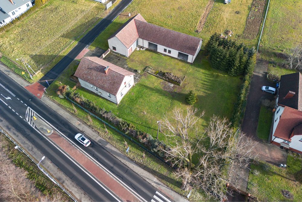 Dzialka usługowa 2000m2, Komorowice ul. Gliwicka, dzialka zabudowana