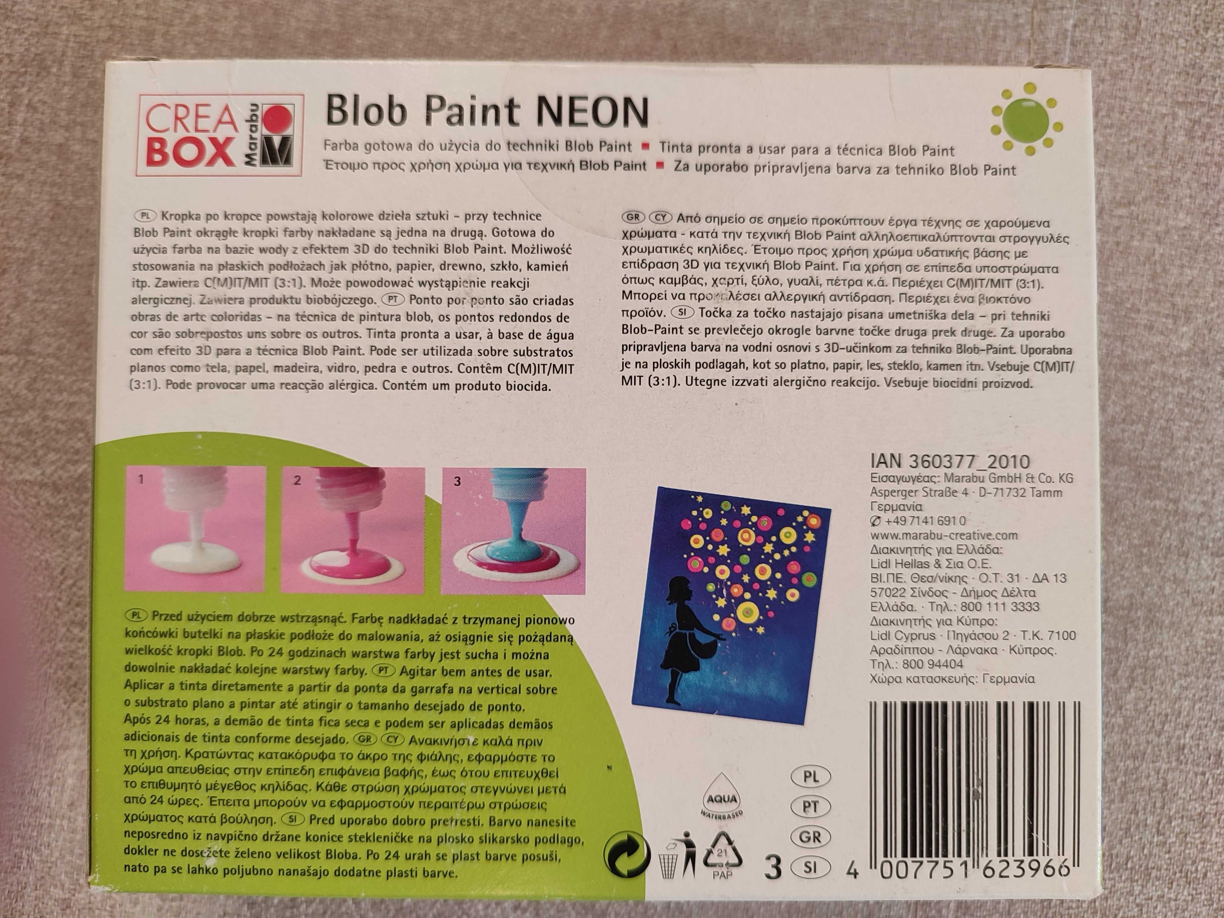 Zestaw BLOB Neon Paint dla dzieci (4 kolory)