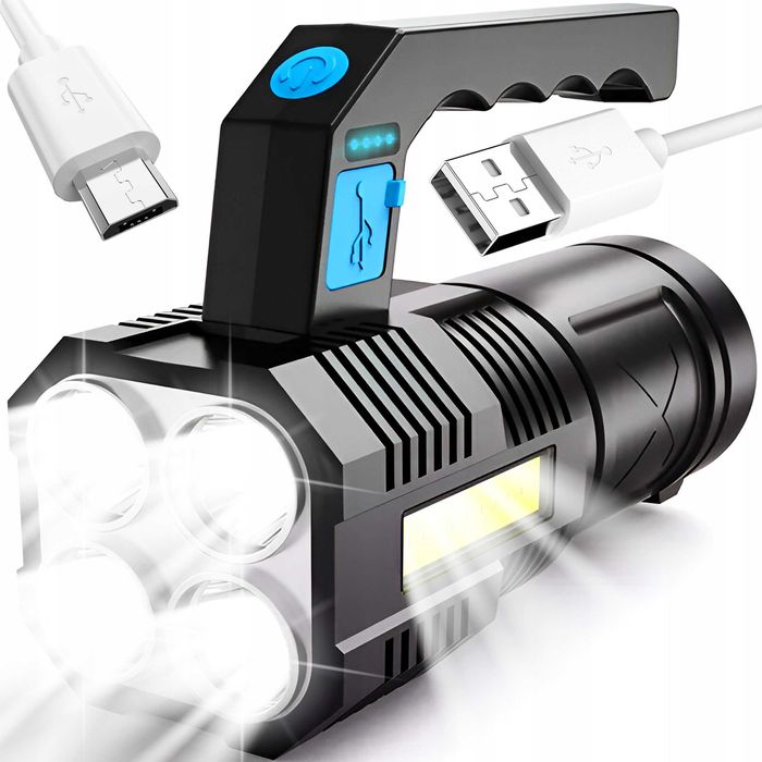 Latarka taktyczna szperacz reflektor z akumulatorem BARDZO MOCNA