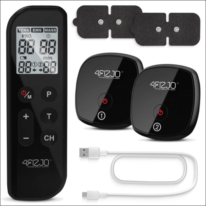 Bezprzewodowy elektrostymulator TENS 4fizjo 3w1 masażer