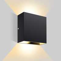 Kinkiet Wewnętrzny Lampa LED 10W 3000K 12x12cm Czarny