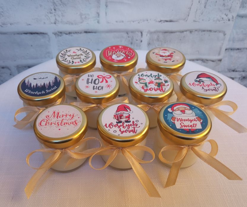 Świąteczne świeczki sojowe mini pachnące świętami