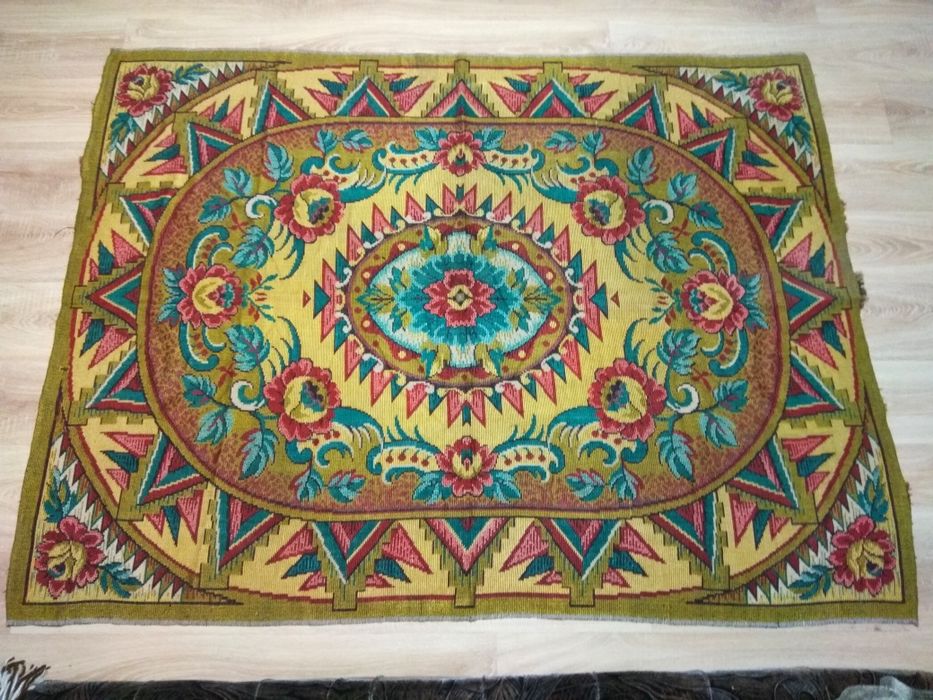 PRL Bardzo Stara kapa narzuta kilim