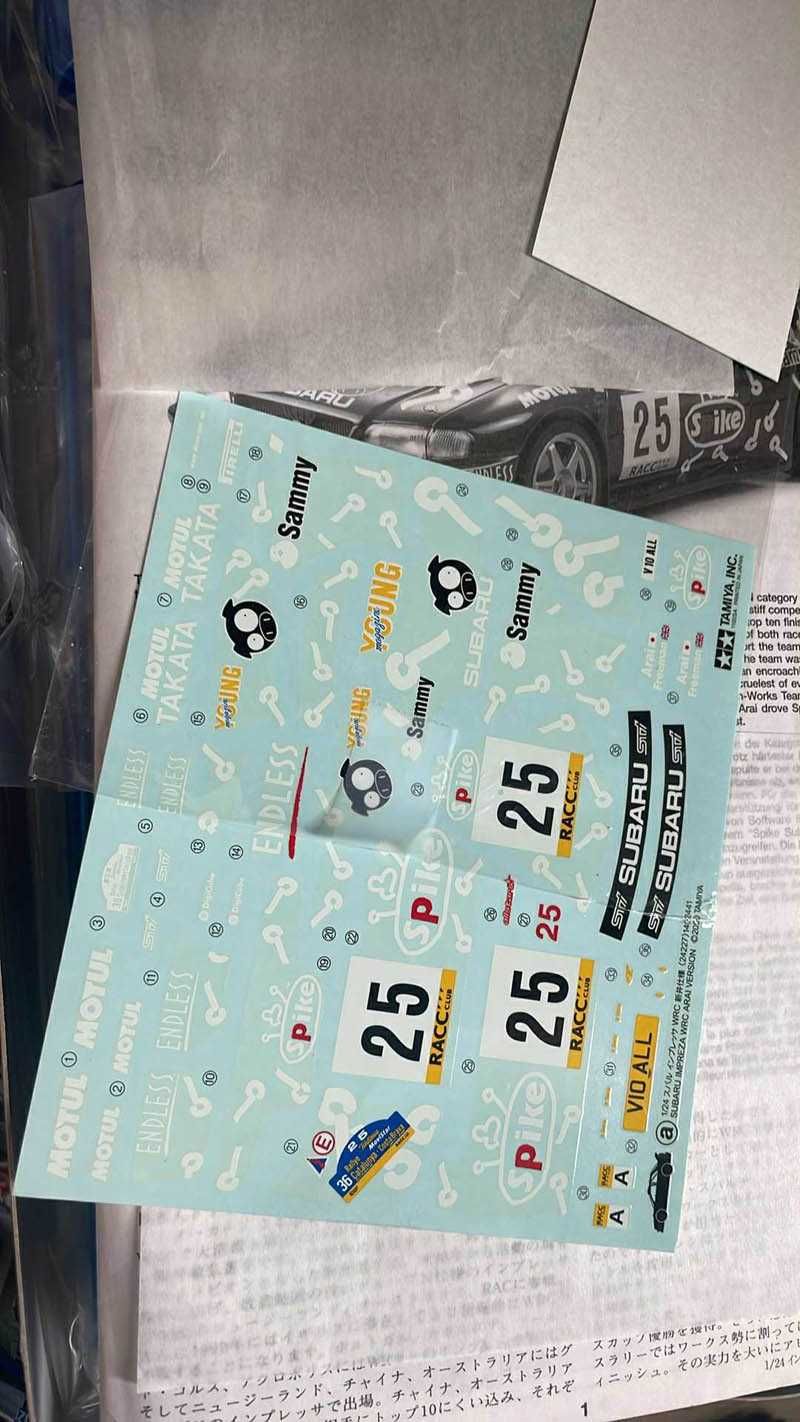 1:24 Subaru Impreza WRC Arai version - Tamiya TAM24227