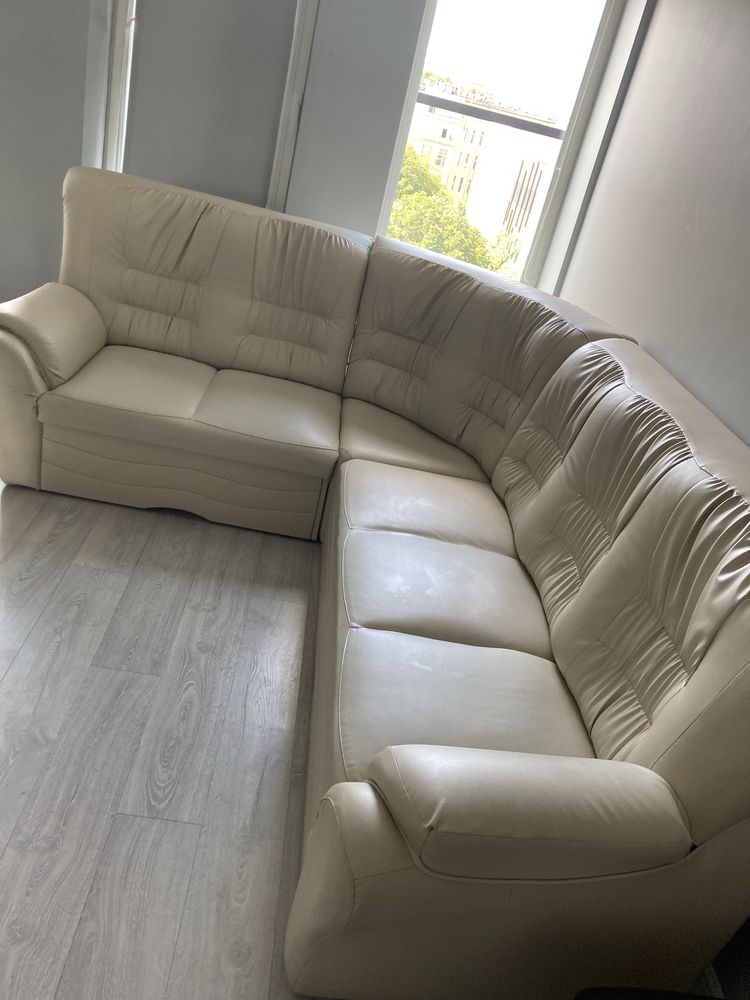 Naroznik duży skóra Ecoklogiczna kolor jasny cream
