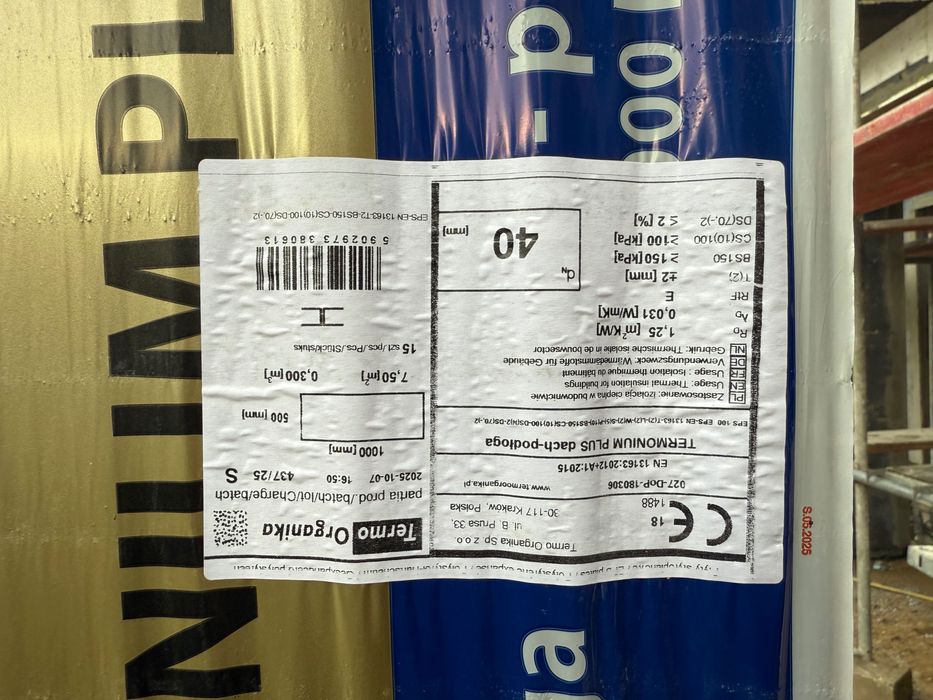 Styropian podłogowy  termo organika 4 i 5 cm lambda 31 grafitowy