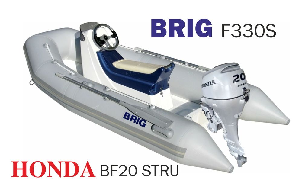 Ponton Rib BRIG F330S + Silnik Honda BF20 trym lekki super zestaw