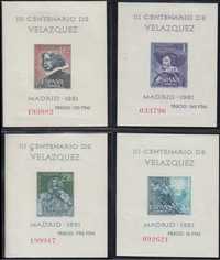 ІСПАНІЯ. 1961. Мистецтво, Живопис, Веласкес. Блоки, ЛЮКС. КОМПЛЕКТ.