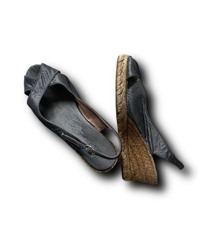 Buty damskie espadryle koturn  lato Sissei Made in Spain 40 szare