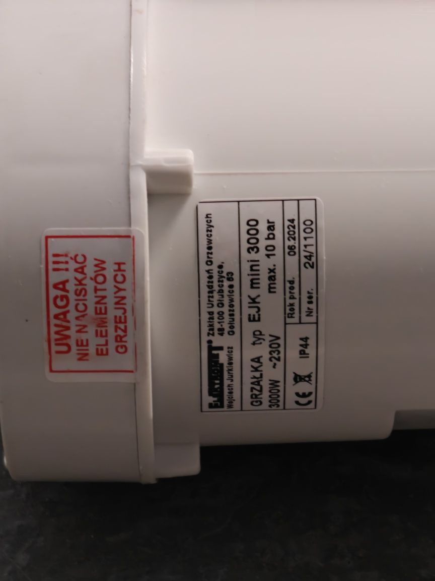 Elektryczny zespół grzewczy grzałka EJK Mini 3,0 kW 230V 6/4