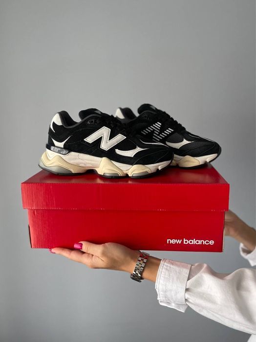 Кроссовки женские мужские New Balance 9060 Black White 36-45