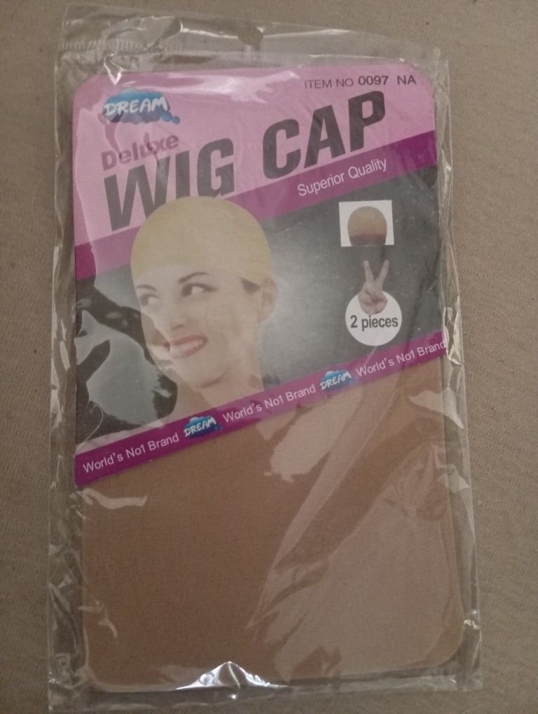 Peruka czarna czepek okulary zestaw imprezowy