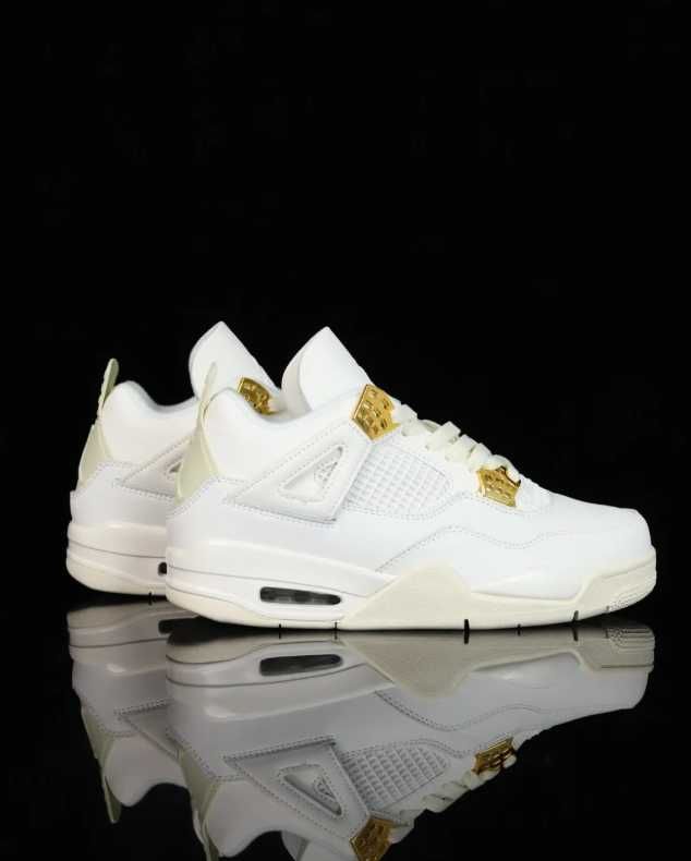 nowy Jordan 4 Retro Metallic Gold Moda rozmiar.38