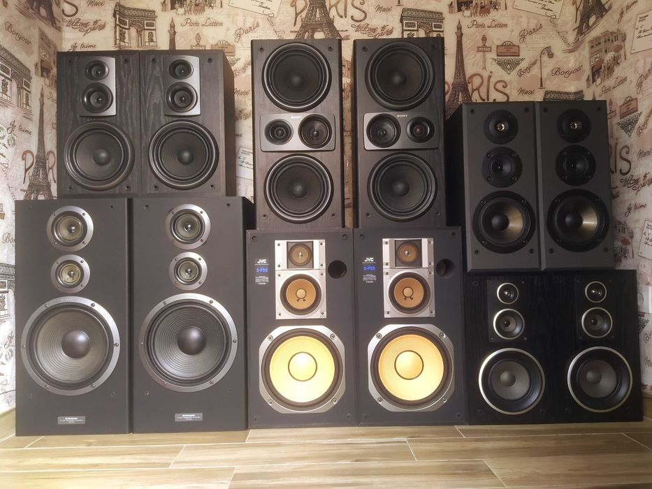 Колонки Kenwood 2x100Вт/CD/Fm-тюнер/Дека Made in Japan Усилитель Onkyo