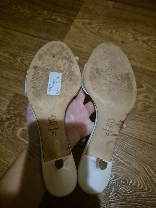 Кожаные мюли босоножки