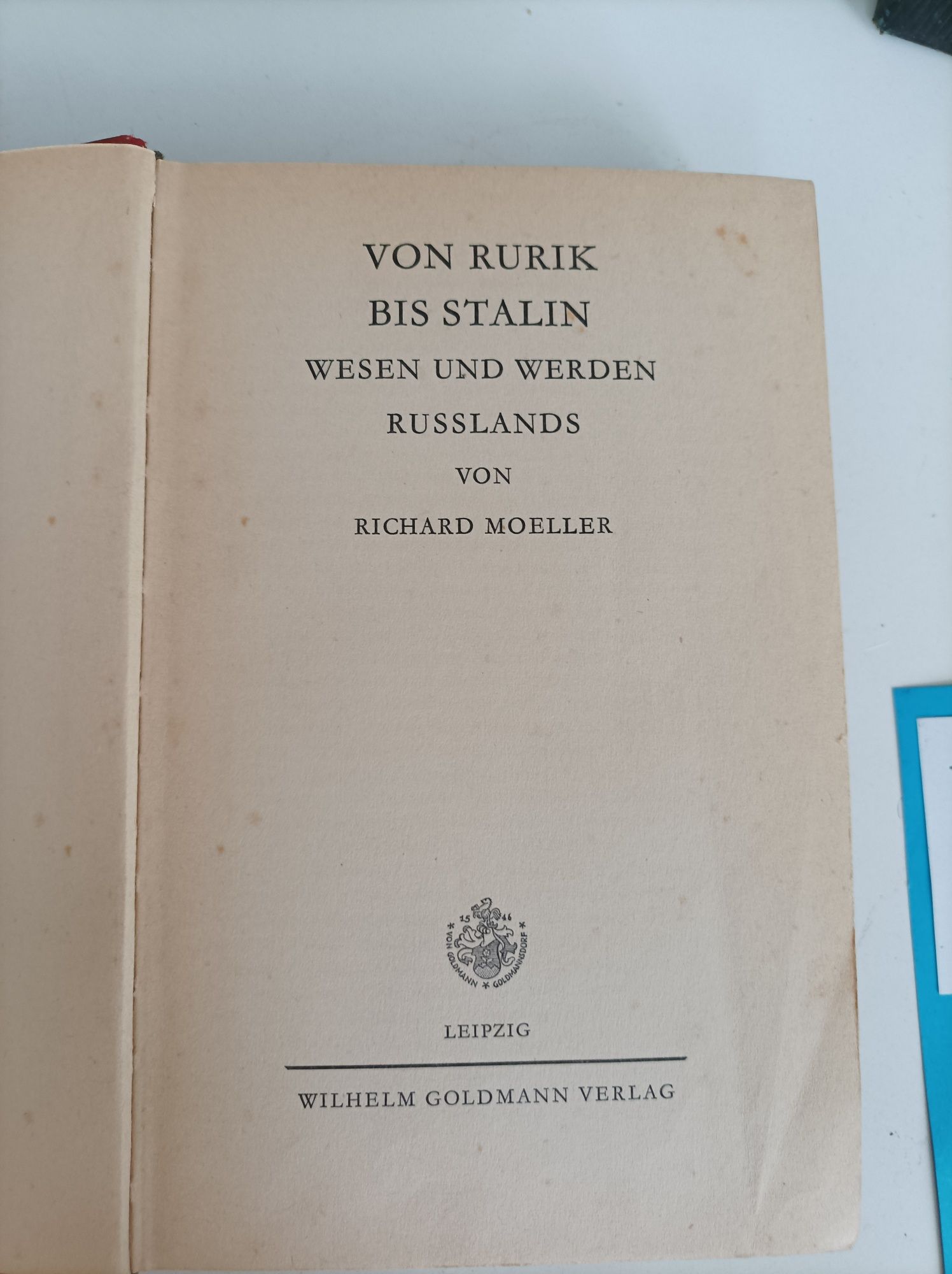 Starą niemiecka książka Od Ruryka do Stalina.