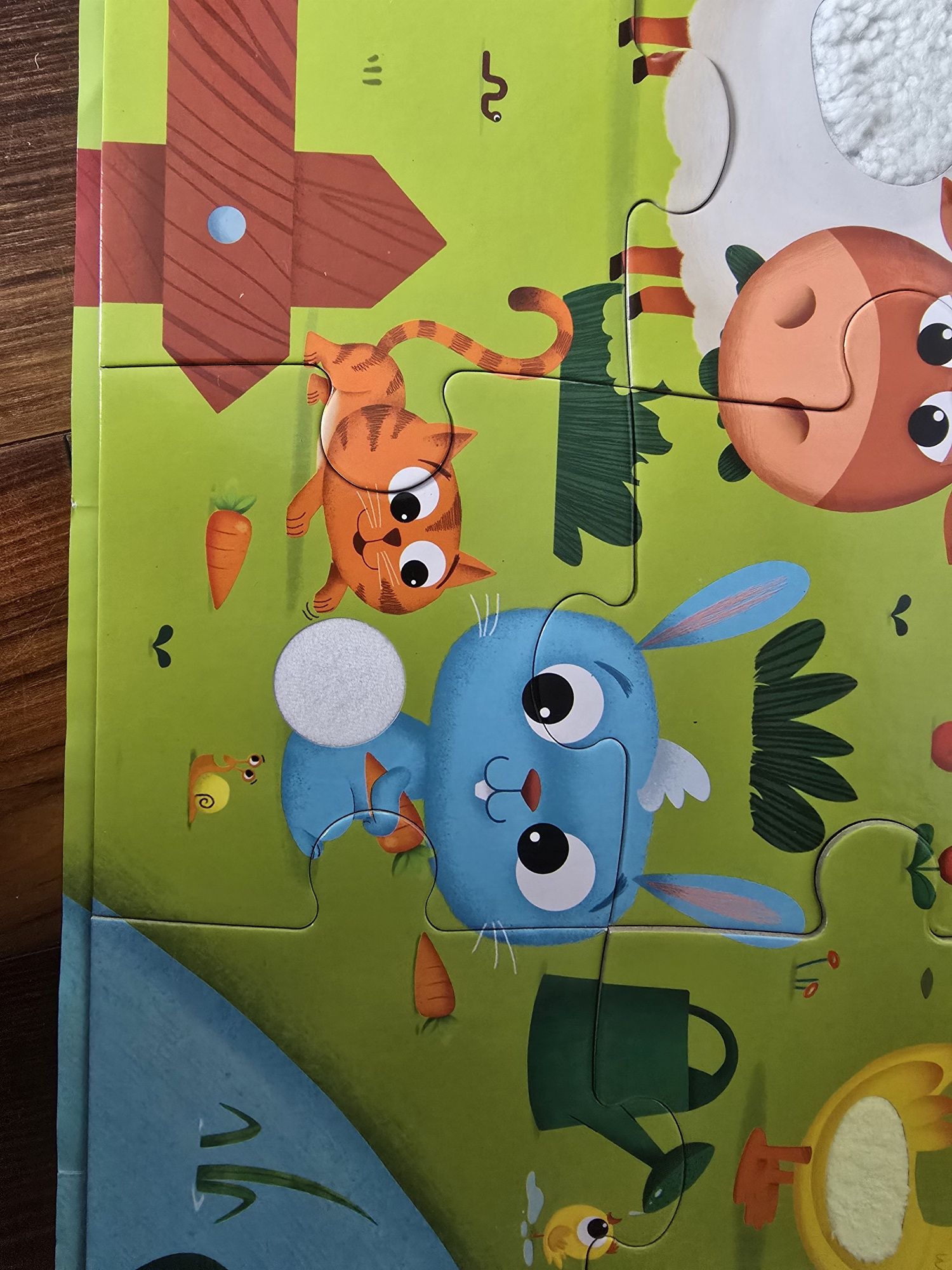 Puzzle sensoryczne, farma, wieś, Janod, 2-4 l.