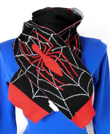 Шарф теплый зимний детский Человек-Паук Spiderman костюм Марвел