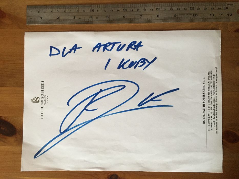 Autograf Robert Kubica -unikat - plus autografy Myslovitz w gratisie