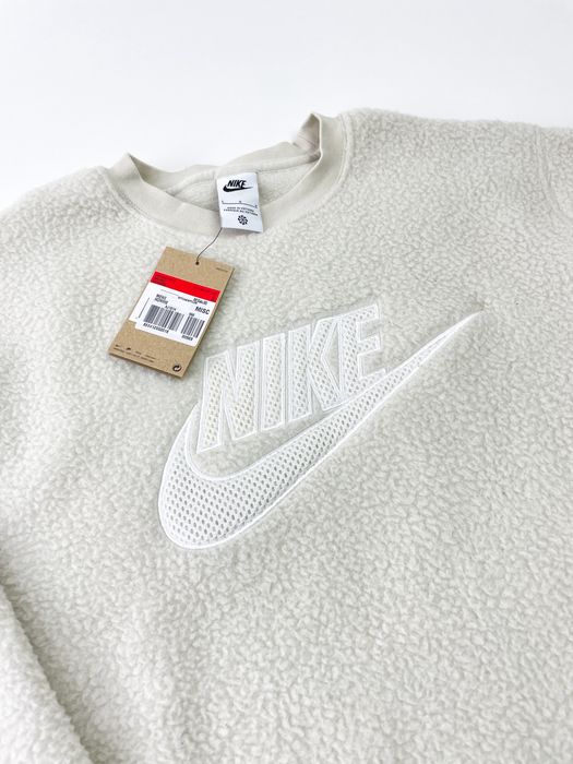 Оригінал! Чоловічий світшот Nike Sherpa білий (XL) Новий з бірками!