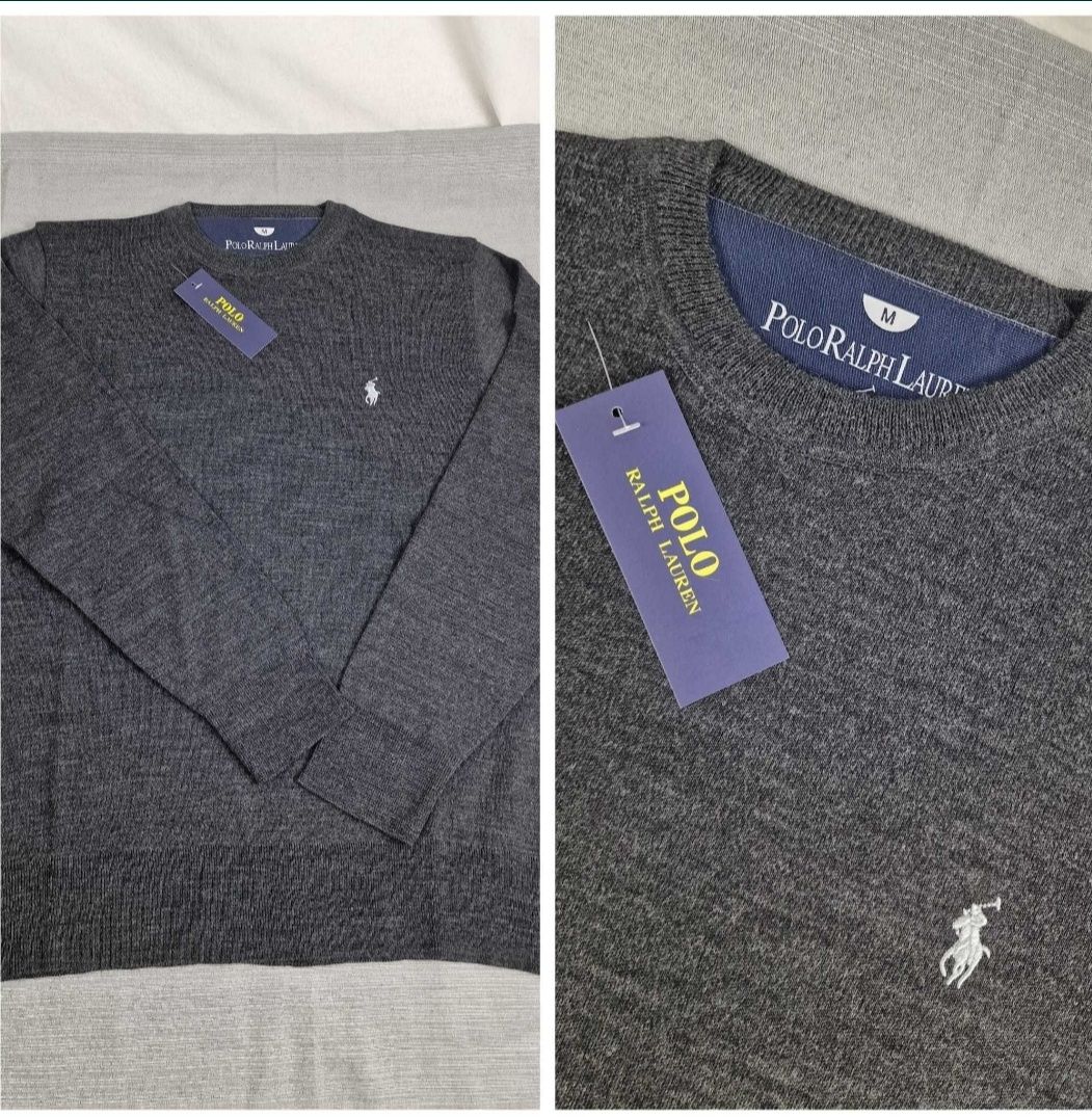 Sweter męski okrągły kolnierzyk Ralph lauren kolory premium