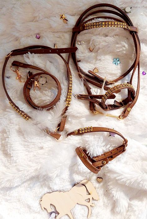 Ogłowie ,napierśnik ,wodze dla hobby horse