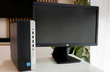 Komputer HP Desktop 600 G3 SF + Monitor HP EliteDisplay E201 20"