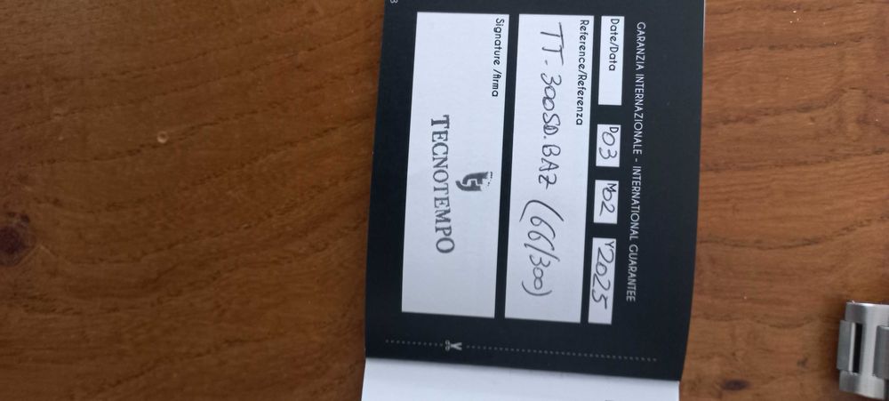 Relógio Automático "TECNOTEMPO " Novo com garantia.