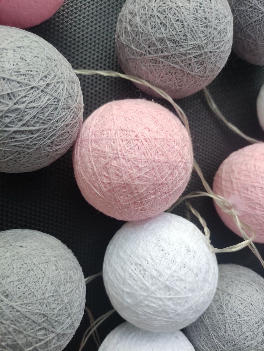Girlanda cotton balls na baterie
