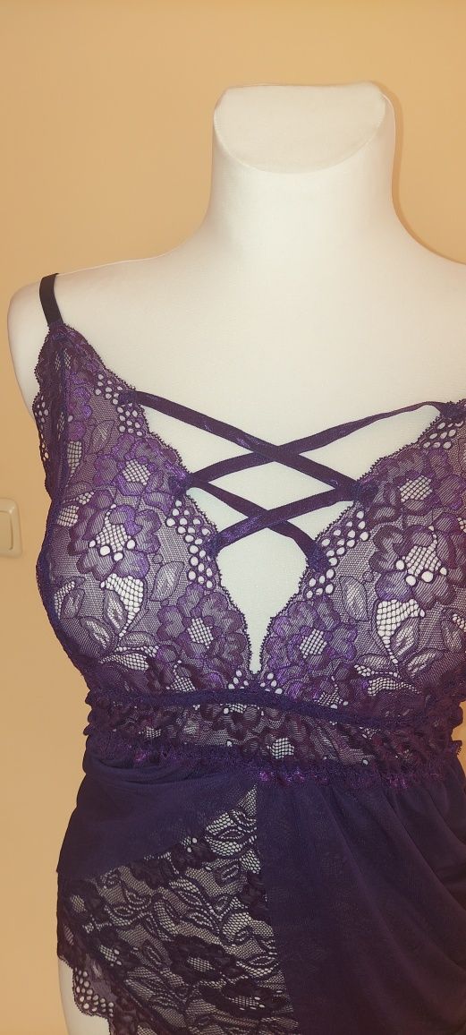 Halka z body koronkowym 3XL,na każdy biust vintage