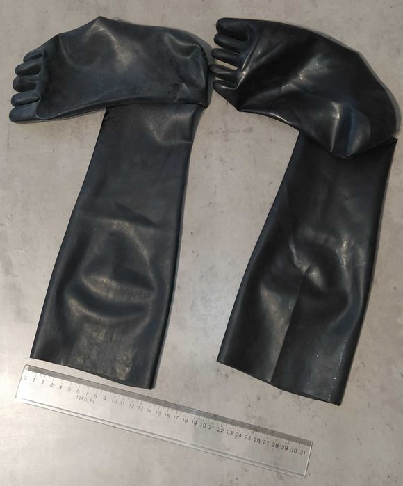 Skarpetki lateksowe latex M  czarne