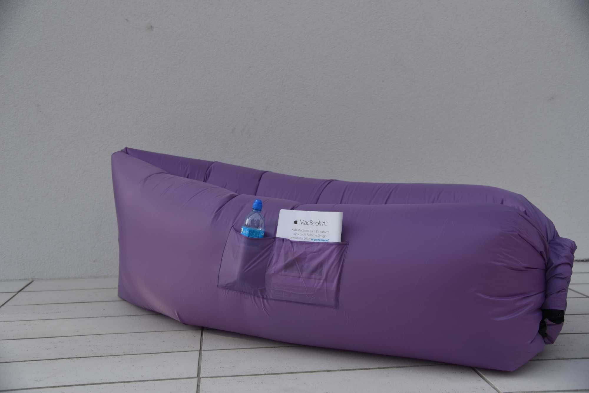 Lazy puff bag, lamzac, dmuchana sofa z kieszonką