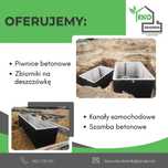 Zbiorniki na deszczówkę Szamba betonowe 2m3-14m3 piwnice kanały montaż